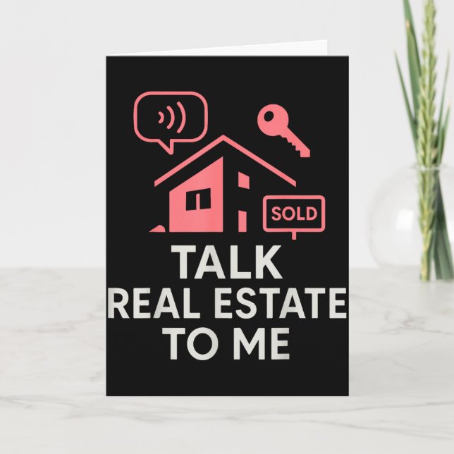 Cartão Realtor Talk Real Estate To Me  (Frente)