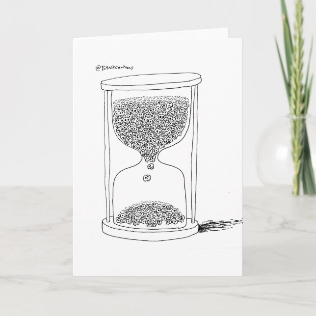 Cartão Reaper Hourglass Greetings Card (Frente)