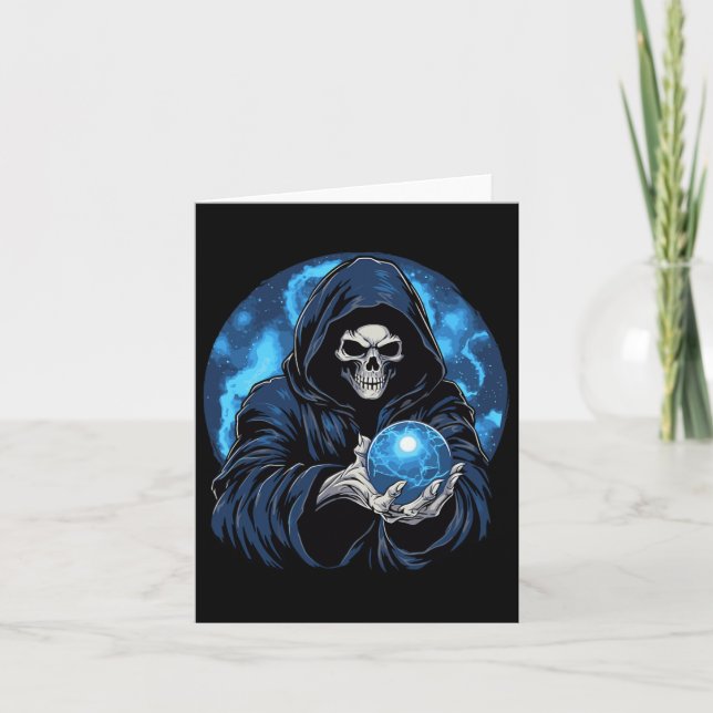 Cartão Reapone Death Skeleton Halloween (Frente)