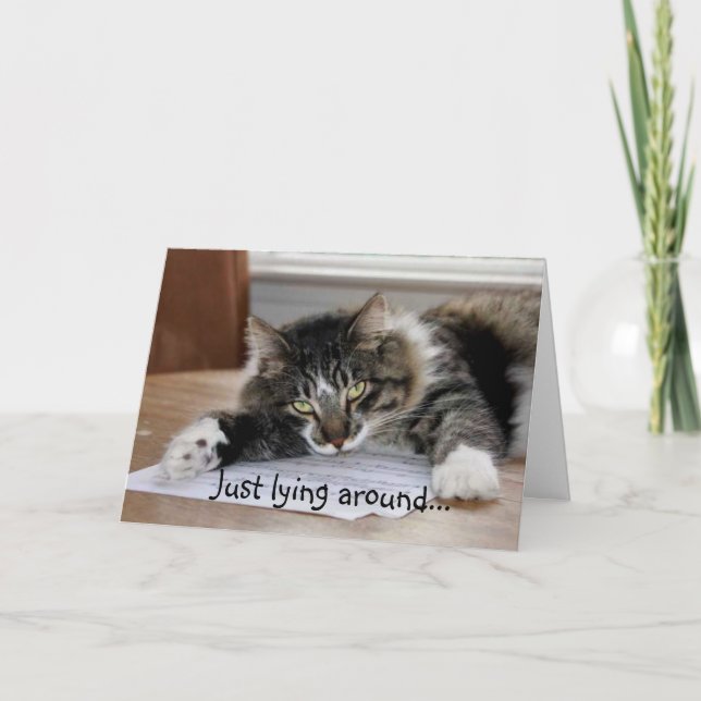 Cartão Reasons Why I Miss You Cat Card (Frente)