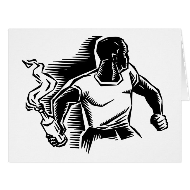 Cartão Rebel, coquetel Molotov, motins, estilo comunista (Frente horizontal)