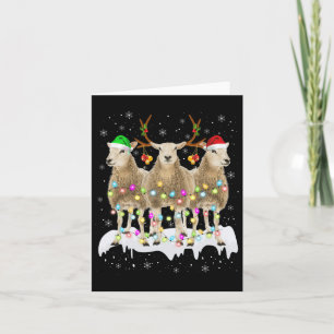 Cartão Rebelde Ovina Papai noel Natal Com Xmas Divertidos