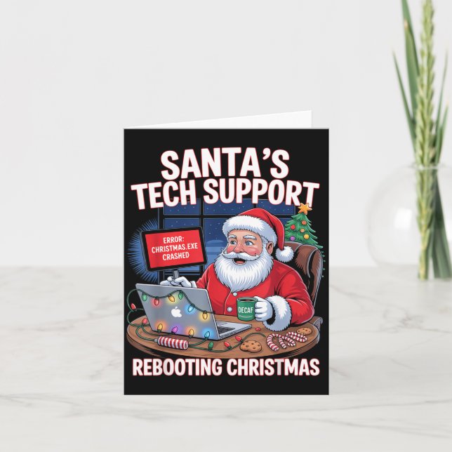 Cartão Rebooting Support Santa Tech s Joke (Frente)