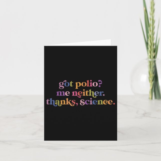 Cartão Recebi Poli Nem Obrigado Science (Frente)