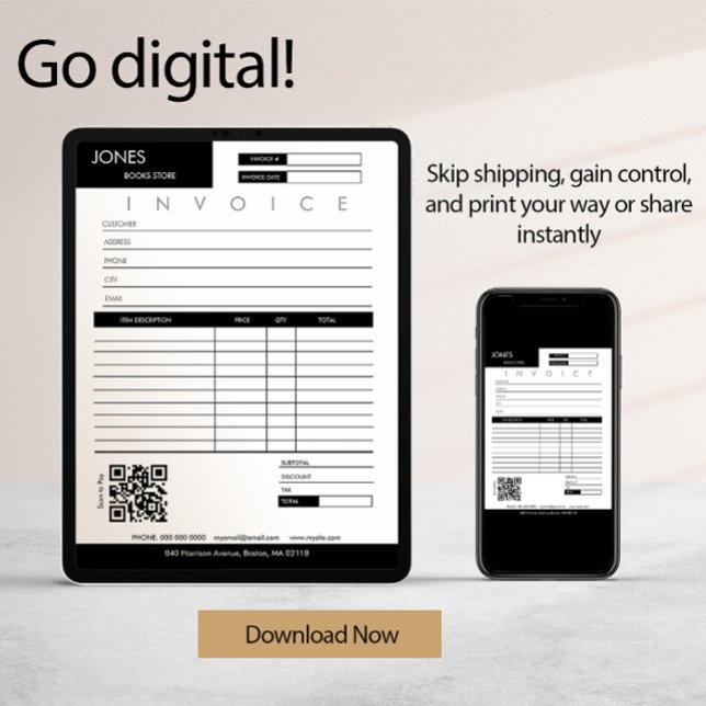 Cartão Recebimentos de vendas de fatura minimalistas Pequ (Minimalist Invoice Sales Receipt Small Business Card)