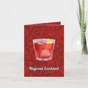Cartão Receita de Coquetel Negroni