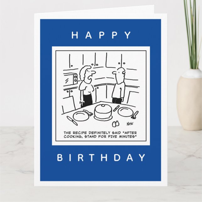 Cartão Receita Enviada Passe Após Cartoon de Cozinhar (Frente)