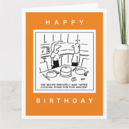 Cartão Receita Enviada Passe Após Cartoon de Cozinhar