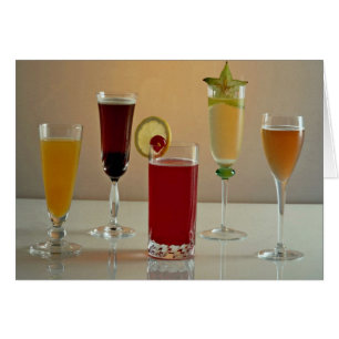 Cartão receitas de bebidas alcoólicas tropicais saborosa