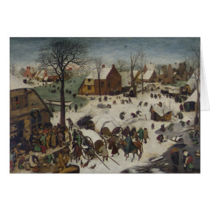 Cartão Recenseamento em Bethlehem por Pieter Bruegel
