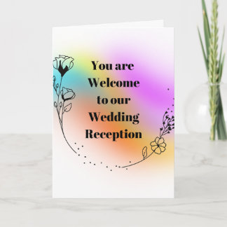 Cartão Recepção de casamento