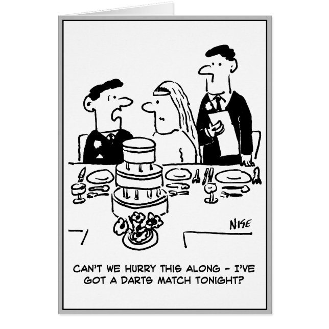 Cartão Recepção de casamento Bridegroom tem uma correspon (Frente)