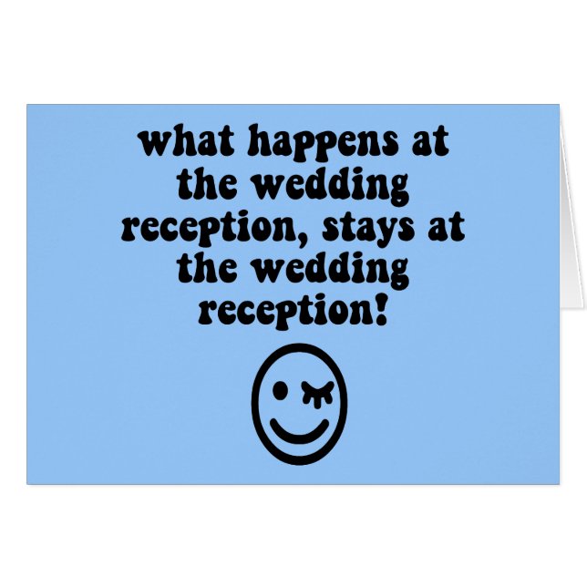 Cartão Recepção de casamento engraçada (Frente Horizontal)