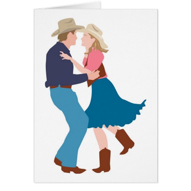 Cartão Recepção de casamento Ocidental Casual (Frente)