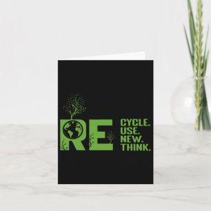 Cartão Recicle Reutilize Renove Repense Crise Ambiental A