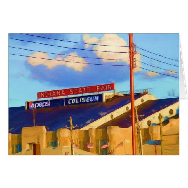 Cartão Recintos de diversão do estado, coliseu, (Frente Horizontal)