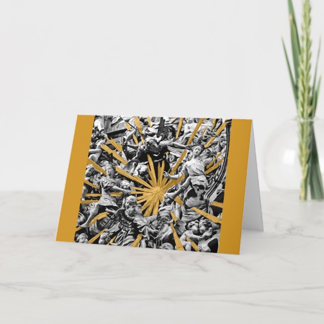 Cartão Recolha da placa de saudação dos anjos (Frente)