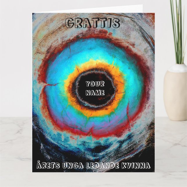 Cartão Reconhecimento de Celebração de Realização com Êxi (Frente)