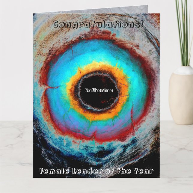 Cartão Reconhecimento de Celebração de Realização com Êxi (Frente)