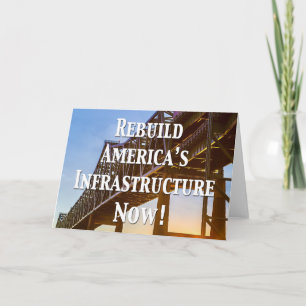 Cartão Reconstrua a infraestrutura dos Estados Unidos ago