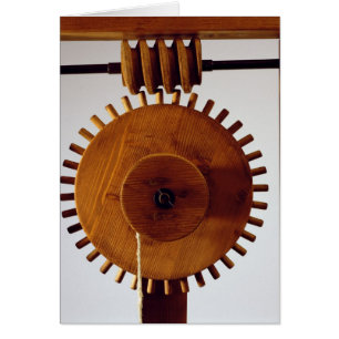 Cartão Reconstrução modelo do design de da Vinci