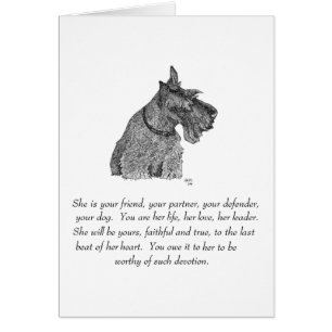 Cartão Recordações de Scottish Terrier - FÊMEA