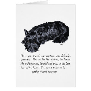 Cartão Recordações do Scottish Terrier - MACHO
