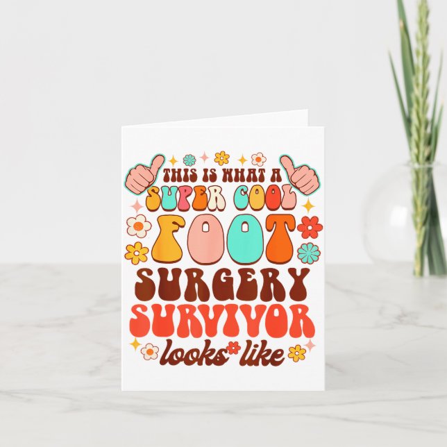 Cartão Recovery Funny Super A Cool Foot Surgery Survivor  (Frente)