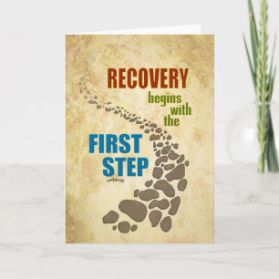 Cartão Recovery, the First Step (12 step, drug free)