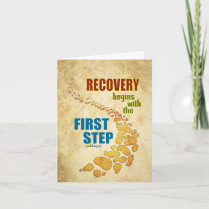 Cartão Recovery, the First Step (12 step, recovery)