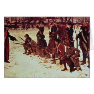 Cartão Recrutas de furo do americano do Baron von Steuben