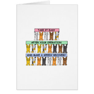 Cartão Recuperação após uma operação de Gatos de des