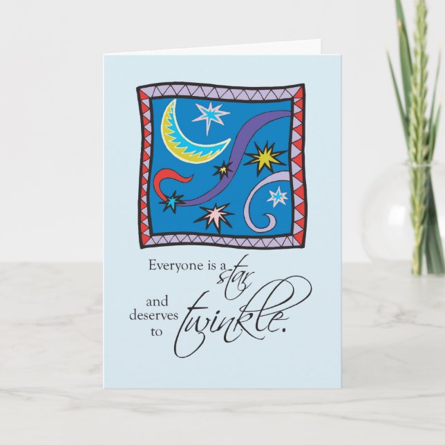 Cartão Recuperação de Aniversário de Twinkle (Frente)