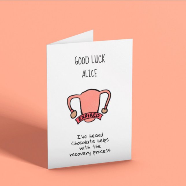 Cartão Recuperação de histerectomia com boa sorte (Criador carregado)