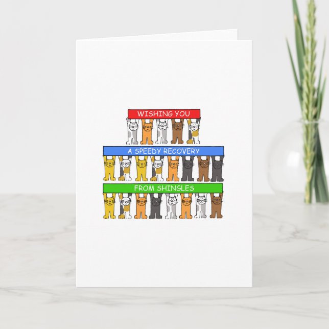 Cartão Recuperação rápida de Shingles. (Frente)
