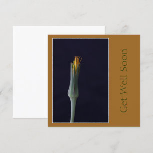 Cartão Recupere-se Logo Tons Florais Dourados Marrons