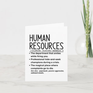 Cartão Recursos humanos