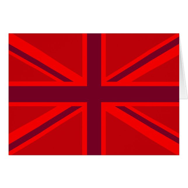 Cartão Red Accent Union Jack Design (Frente Horizontal)