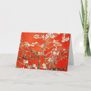 Cartão Red Almond Blossoms Vincent Van Gogh