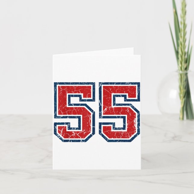 Cartão Red And Blue Srts Number 55 Jersey Uniform Player  (Frente)