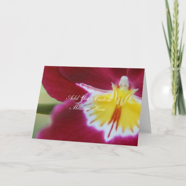Cartão Red and Yellow Orchid (Frente)