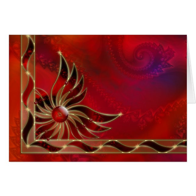 Cartão Red As Flame Card (Frente Horizontal)