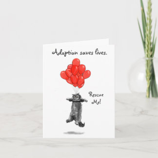 Cartão Red Balloons Rescue Me Notecards