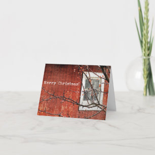 Cartão Red Barn Christmas