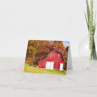 Cartão Red Barn Note Card