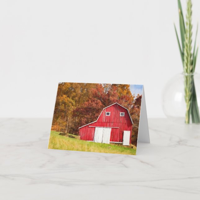 Cartão Red Barn Note Card (Frente)