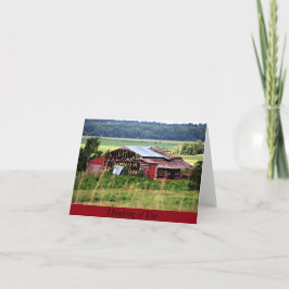 Cartão Red Barn Thinking of You Note Card