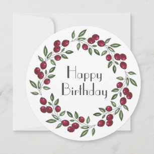 Cartão Red Berries Wreath