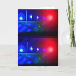 Cartão red & blue police lights