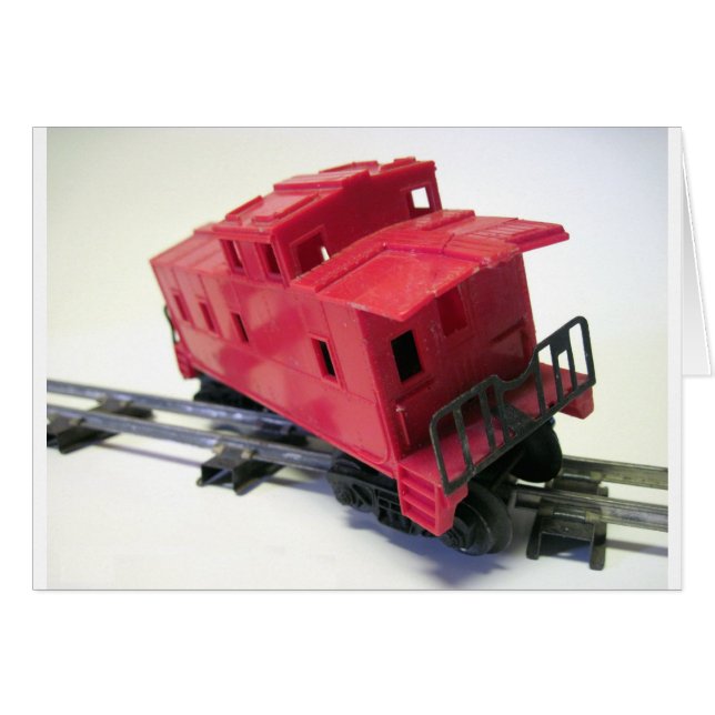 Cartão Red Caboose (Frente Horizontal)